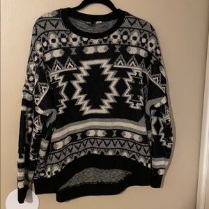 Black,white and gray sweater